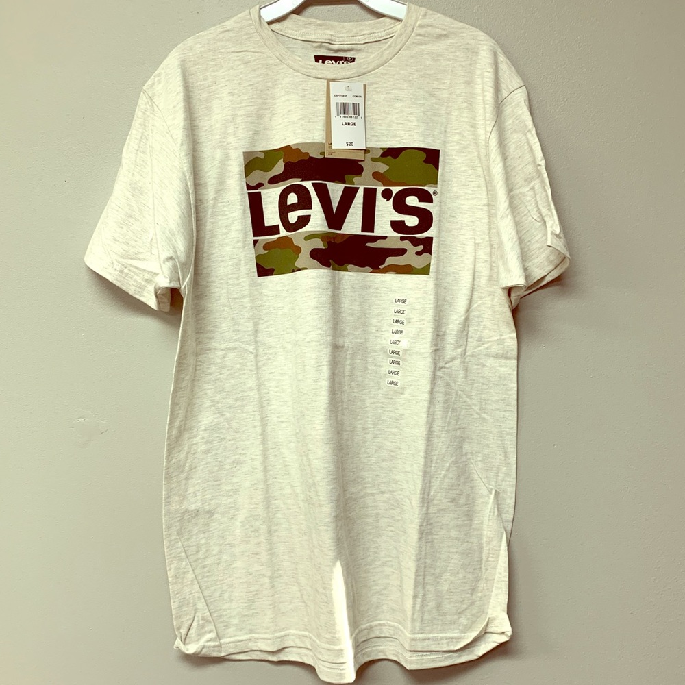 New LEVIS T-Shirt Large Light Gray